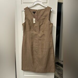 Talbots. Beige/gold dress.